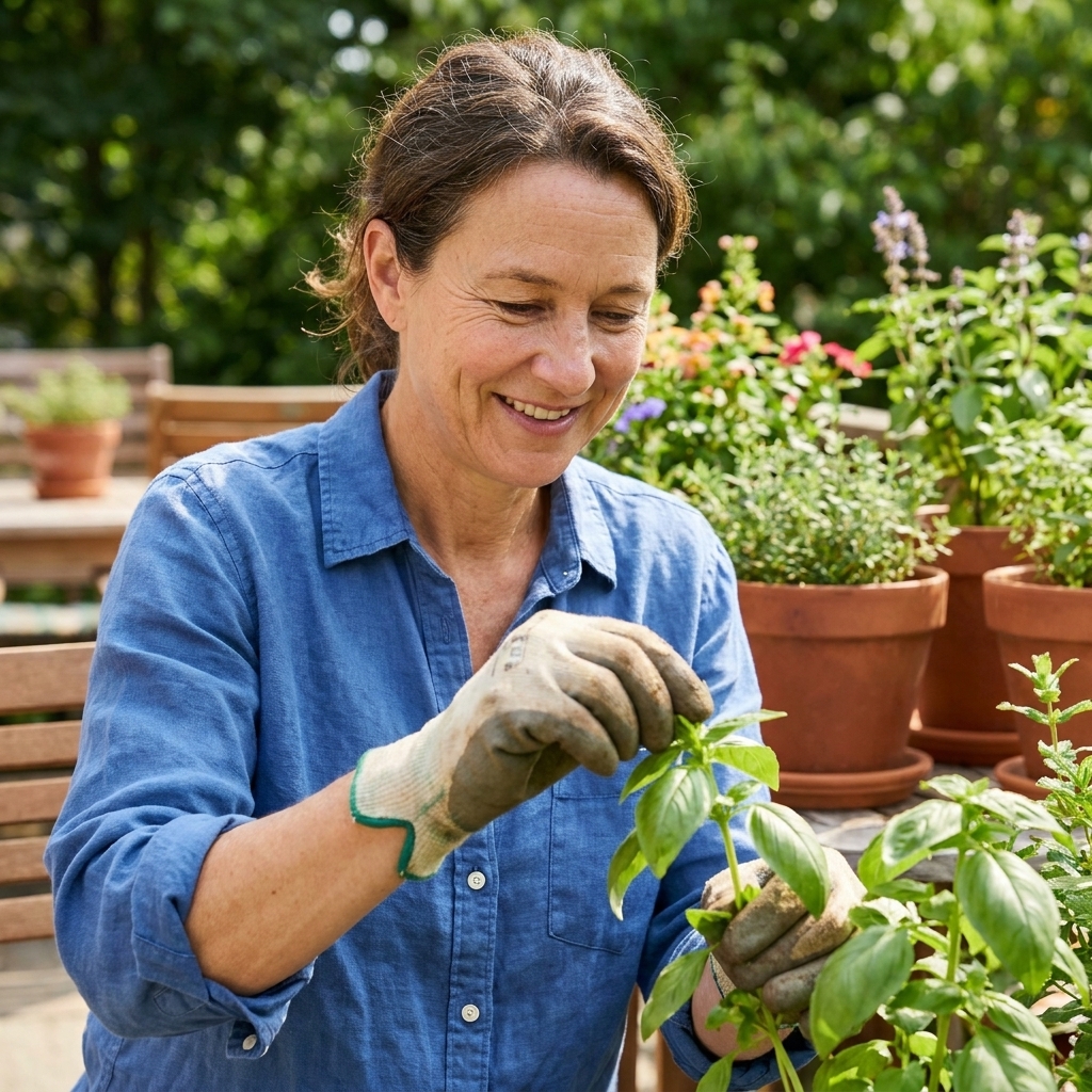 The Pinching Method for Bushier Herbs