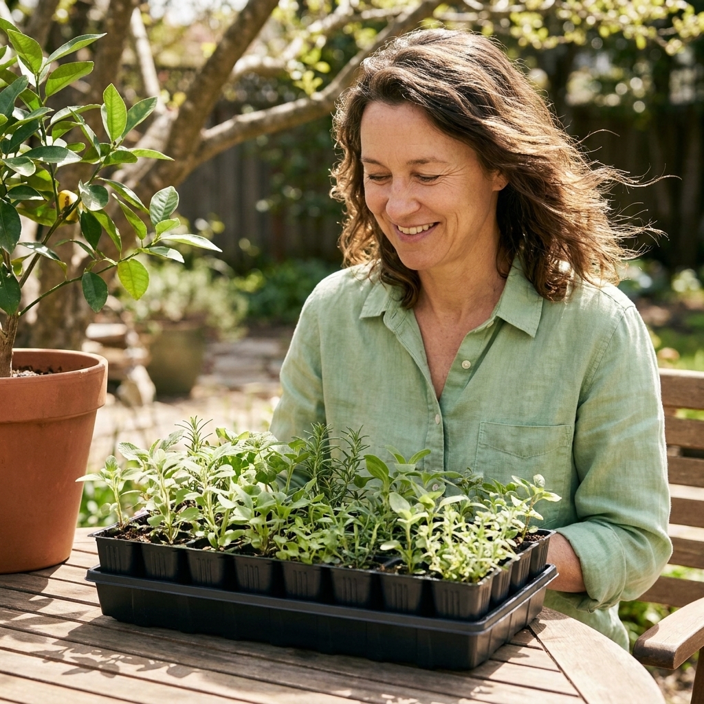 Hardening Off Herb Seedlings