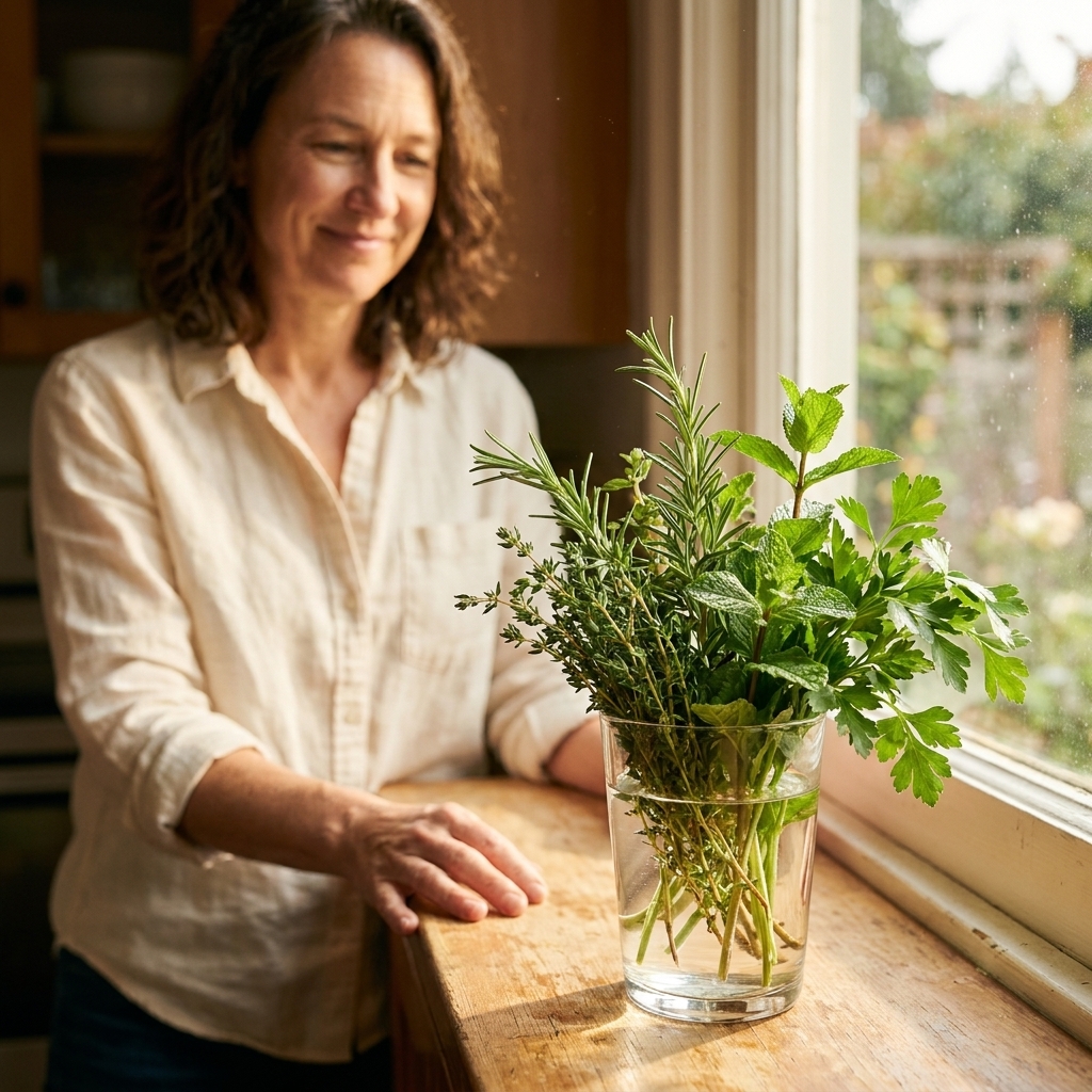 Propagating Herbs from Store-Bought Sprigs